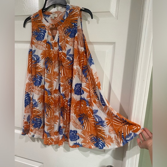 UMGEE 2 Tunic Blouses Size S Tropical Floral Relaxed Casual Boho Flowy Swing Top - Picture 4 of 15